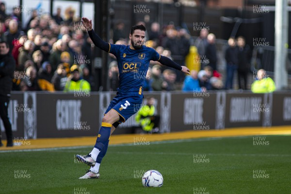 190222 - Newport County v Mansfield Town - Sky Bet League 2 - Stephen McLaughlin of Mansfield Town in action
