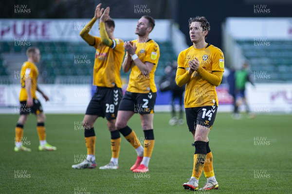 190222 - Newport County v Mansfield Town - Sky Bet League 2 - Aaron Lewis of Newport County at full time