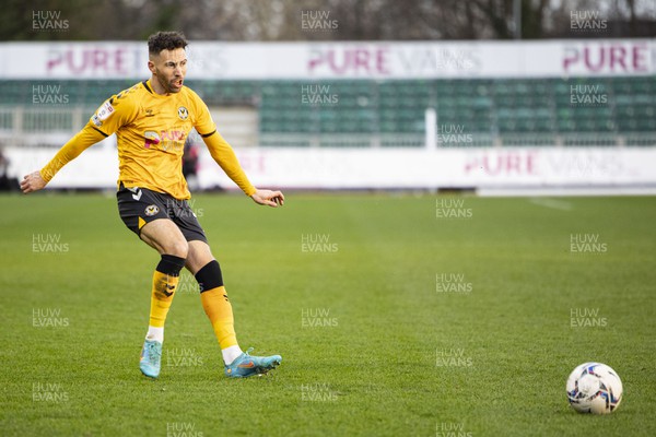 190222 - Newport County v Mansfield Town - Sky Bet League 2 - Courtney Baker-Richardson of Newport County in action