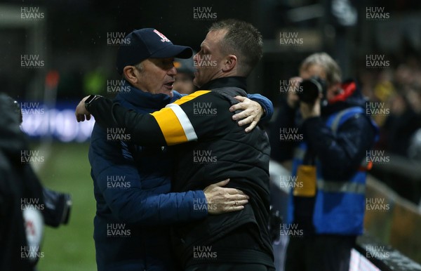 050219 - Newport County v Middlesbrough - FA Cup Fourth Round Replay - Newport County Manager Michael Flynn and Middlesbrough Manger Tony Pulis