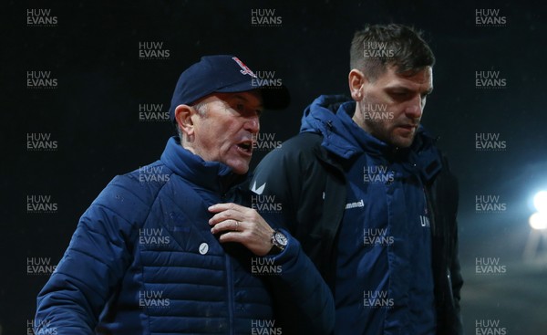 050219 - Newport County v Middlesbrough - FA Cup Fourth Round Replay - Dejected Middlesbrough Manger Tony Pulis