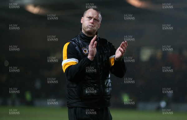 050219 - Newport County v Middlesbrough - FA Cup Fourth Round Replay - Newport County Manager Michael Flynn at full time