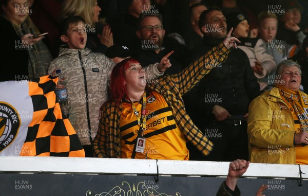 050219 - Newport County v Middlesbrough - FA Cup Fourth Round Replay - Newport County fans celebrate the win