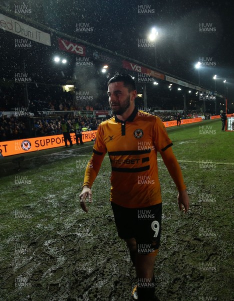 050219 - Newport County v Middlesbrough, FA Cup Round 4 Replay - Padraig Amond of Newport County leaves the pitch at the end of the match