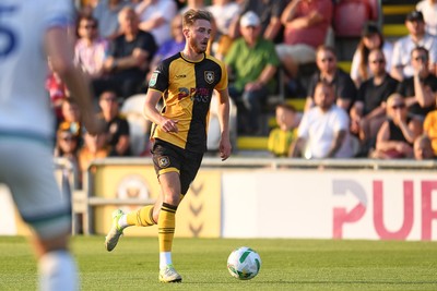 120825 - Newport County v Millwall - Carabao Cup Round 1 - Matthew Baker of Newport County