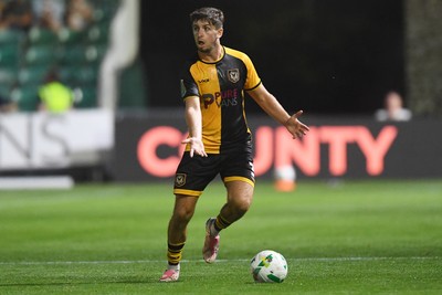 120825 - Newport County v Millwall - Carabao Cup Round 1 - Anthony Glennon of Newport County