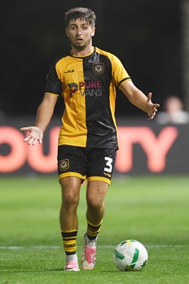 120825 - Newport County v Millwall - Carabao Cup Round 1 - Anthony Glennon of Newport County