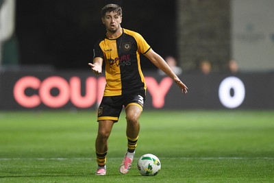 120825 - Newport County v Millwall - Carabao Cup Round 1 - Anthony Glennon of Newport County