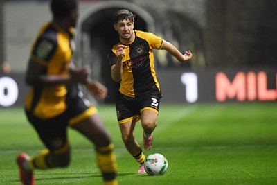 120825 - Newport County v Millwall - Carabao Cup Round 1 - Anthony Glennon of Newport County