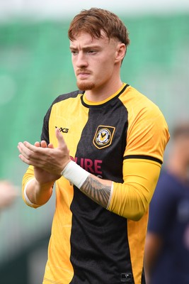 230825 - Newport County v Milton Keynes Dons - Sky Bet League 2 - Michael Spellman of Newport County applauding fans