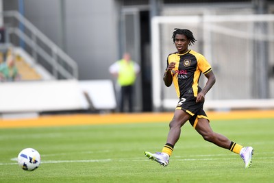 230825 - Newport County v Milton Keynes Dons - Sky Bet League 2 - Habeeb Ogunneye of Newport County