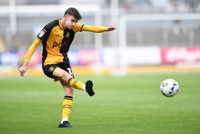 230825 - Newport County v Milton Keynes Dons - Sky Bet League 2 - Joe Thomas of Newport County