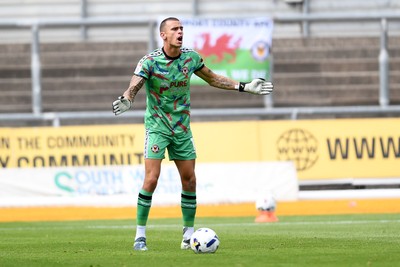 230825 - Newport County v Milton Keynes Dons - Sky Bet League 2 - Nik Tzanev of Newport County