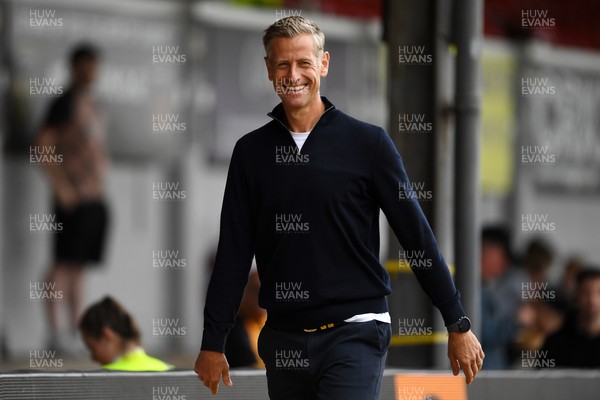 230825 - Newport County v Milton Keynes Dons - Sky Bet League 2 - Newport County Manager, David Hughes