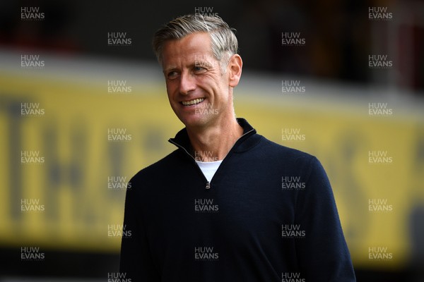 230825 - Newport County v Milton Keynes Dons - Sky Bet League 2 - Newport County Manager, David Hughes