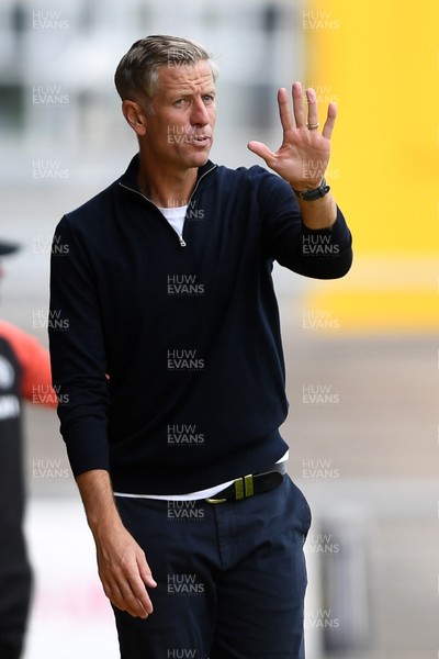 230825 - Newport County v Milton Keynes Dons - Sky Bet League 2 - Newport County Manager, David Hughes