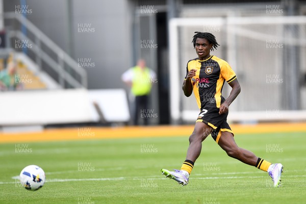 230825 - Newport County v Milton Keynes Dons - Sky Bet League 2 - Habeeb Ogunneye of Newport County