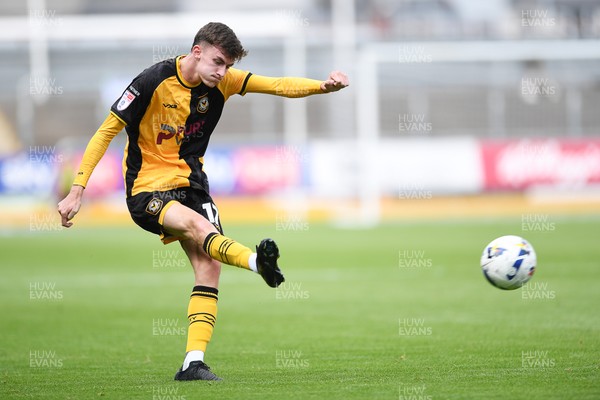 230825 - Newport County v Milton Keynes Dons - Sky Bet League 2 - Joe Thomas of Newport County