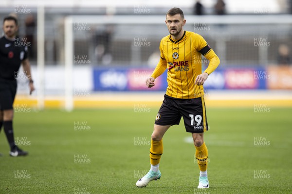 111123 - Newport County v MK Dons - Sky Bet League 2 - Shane McLoughlin of Newport County in action