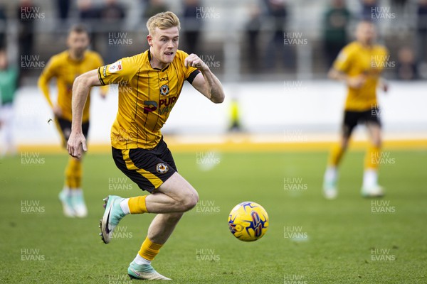 111123 - Newport County v MK Dons - Sky Bet League 2 - Will Evans of Newport County in action