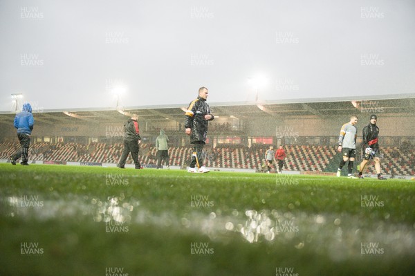 151218 - Newport County v MK Dons - Sky Bet League 2 -  The referee has postponed the game due to a water logged pitch at Rodney Parade 