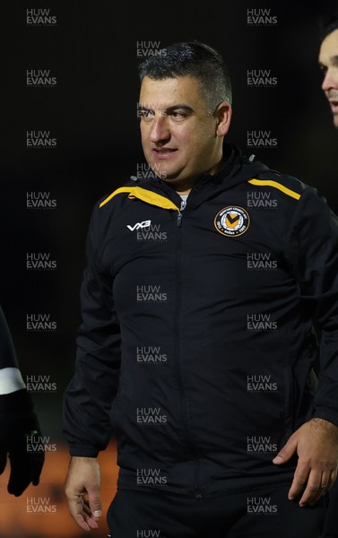 040225  Newport County v Morecambe, EFL Sky Bet League 2 - Newport County head coach Nelson Jardim on the final whistle