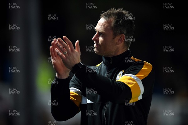 271118 - Newport County v Northampton Town - SkyBet League 2 - Newport County Manager Michale Flynn at the end of the game