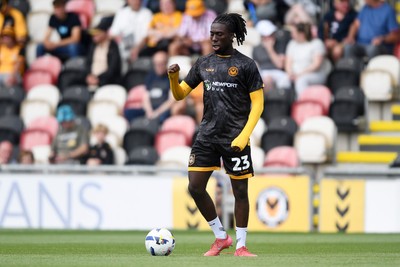 020825 - Newport County v Notts County - Sky Bet League 2 - Michael Reindorf of Newport County