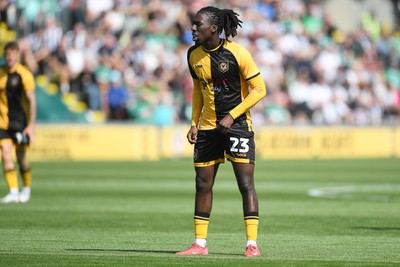 020825 - Newport County v Notts County - Sky Bet League 2 - Michael Reindorf of Newport County