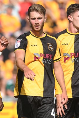 020825 - Newport County v Notts County - Sky Bet League 2 - Matthew Baker of Newport County