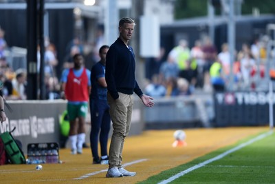 020825 - Newport County v Notts County - Sky Bet League 2 - Newport County Manager, David Hughes