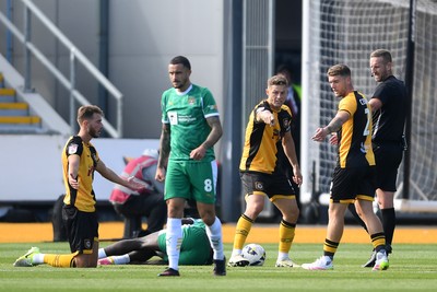 020825 - Newport County v Notts County - Sky Bet League 2 - Notts county are awarded a penalty