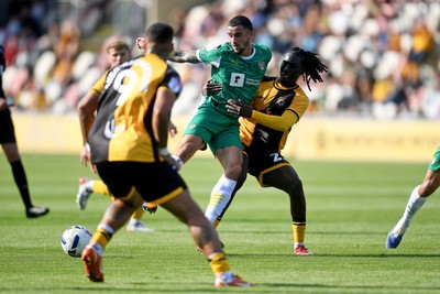 020825 - Newport County v Notts County - Sky Bet League 2 - Michael Reindorf of Newport County in action