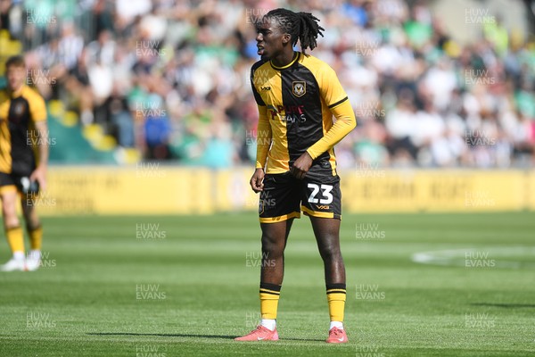 020825 - Newport County v Notts County - Sky Bet League 2 - Michael Reindorf of Newport County