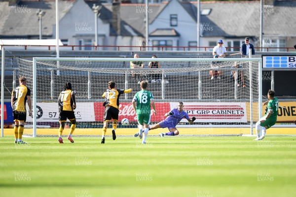 020825 - Newport County v Notts County - Sky Bet League 2 - Jodi Jones of Notts County converts his penalty to equalise the match
