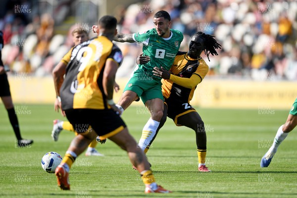 020825 - Newport County v Notts County - Sky Bet League 2 - Michael Reindorf of Newport County in action