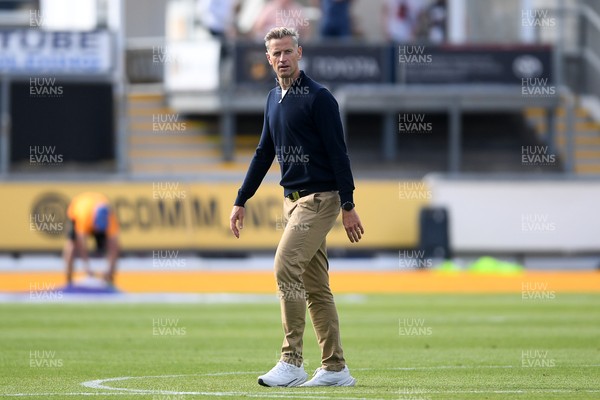 020825 - Newport County v Notts County - Sky Bet League 2 - Newport County Manager, David Hughes at full time
