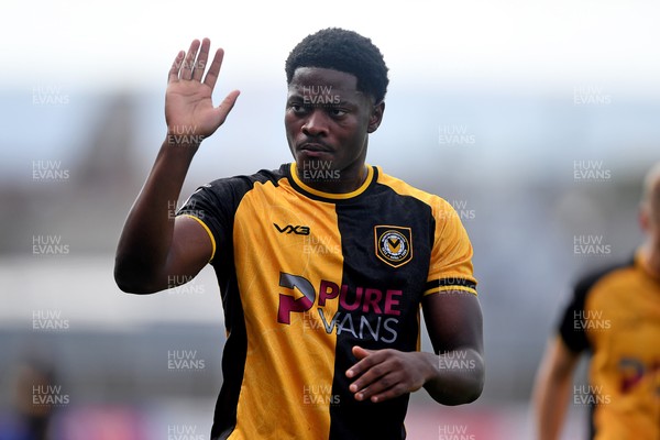 020825 - Newport County v Notts County - Sky Bet League 2 - Bobby Kamwa of Newport County at full time