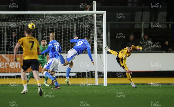 130224 - Newport County v Notts County - SkyBet League Two - Macaulay Langstaff of Notts County scores a goal