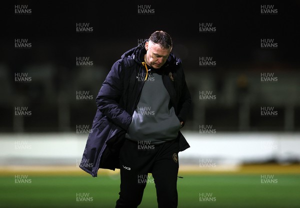 130224 - Newport County v Notts County - SkyBet League Two - Newport County Manager Graham Coughlan 