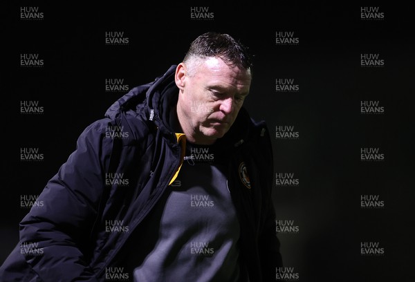130224 - Newport County v Notts County - SkyBet League Two - Newport County Manager Graham Coughlan 