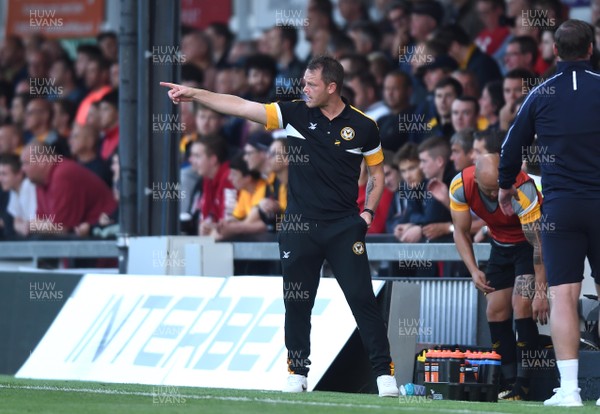 210818 - Newport County v Notts County - SkyBet League 2 - Newport County manager Michael Flynn