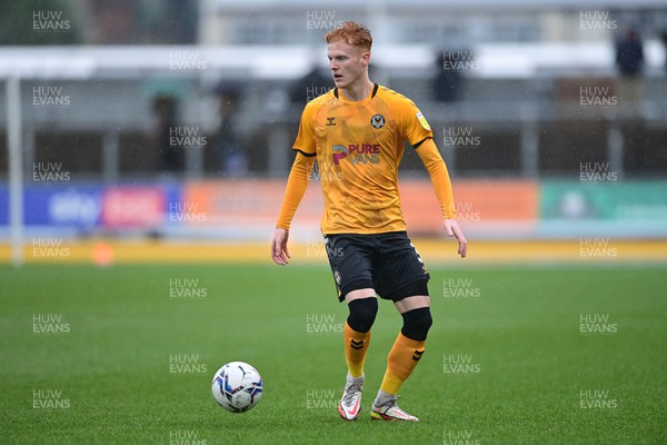 120222 - Newport County v Oldham Athletic - Sky Bet League 2 - Ryan Haynes of Newport County in action 