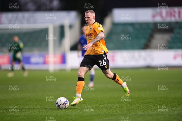 120222 - Newport County v Oldham Athletic - Sky Bet League 2 - James Waite of Newport County 