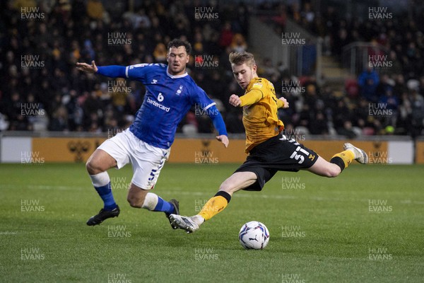 120222 - Newport County v Oldham Athletic - Sky Bet League 2 - Oli Cooper of Newport County 