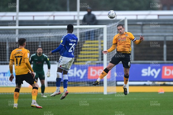120222 - Newport County v Oldham Athletic - Sky Bet League 2 - Matty Dolan of Newport County 