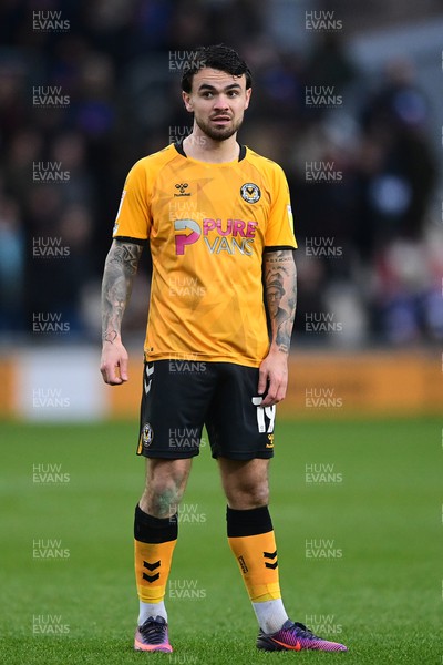 120222 - Newport County v Oldham Athletic - Sky Bet League 2 - Dom Telford of Newport County 