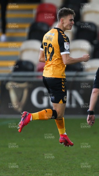 191220 - Newport County v Oldham Athletic, Sky Bet League 2 - Scott Twine of Newport County celebrates after scoring goal