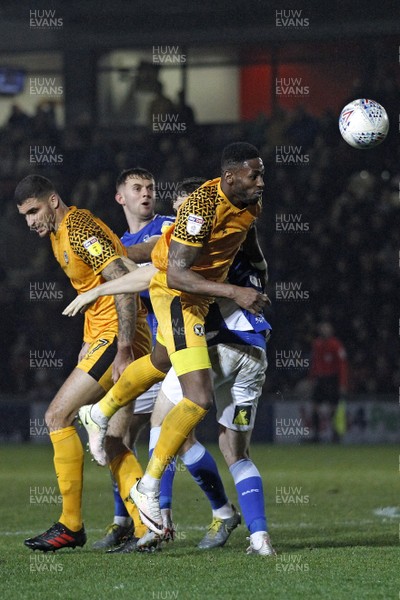 231119 - Newport County v Oldham Athletic, Sky Bet League 2 - Jamille Matt of Newport County (right) in action