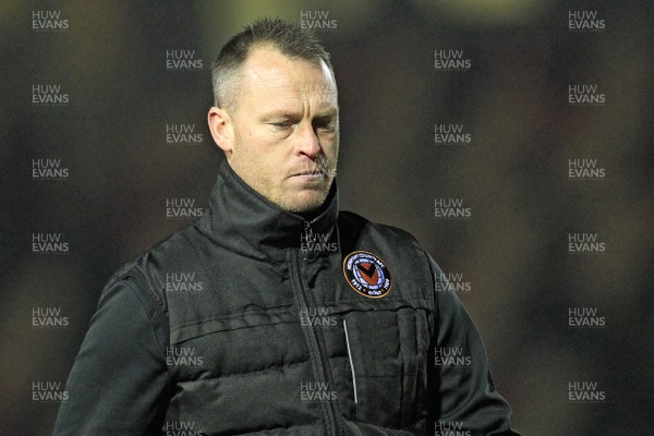 231119 - Newport County v Oldham Athletic, Sky Bet League 2 - Newport County Manager Michael Flynn after the match